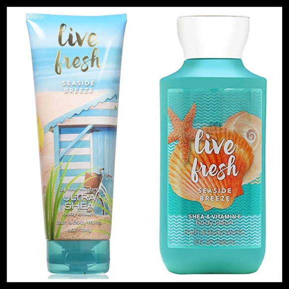 Bath & Body Works Other - Bath & Body Works Live Fresh Seaside Breeze Ultra Shea Body Cream & Body Lotion